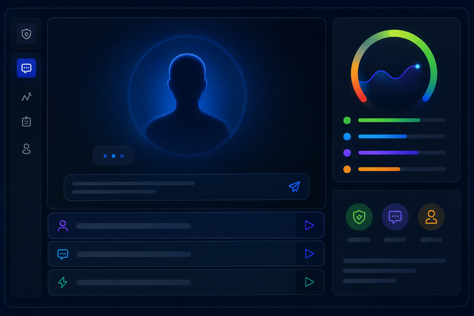 Learner in an adaptive AI role-play conversation with a live competence diagnostic